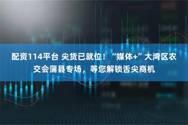 配资114平台 尖货已就位！“媒体+”大湾区农交会蒲县专场，等您解锁舌尖商机